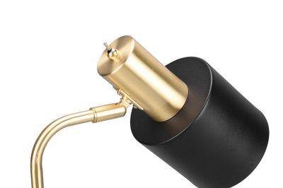 Lampadaire E27 Adam noir et or 10W - REALITY