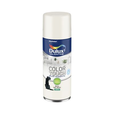 Bombe de peinture Color Touch blanc RAL 9010 satin 400 mL - DULUX VALENTINE
