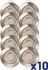 Spots LED encastrables GU10 lumière blanc chaud Acier par 10 - Quartz ARLUX