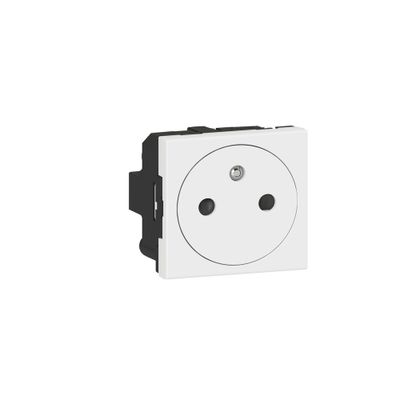 Prises 2 pôles + terre Mosaic affleurante Blanc par 10 - LEGRAND