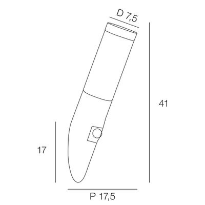 Applique extérieur E27 détecteur de mouvements Davis nickel brossé IP44 20W - COREP