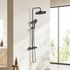 Colonne de douche thermostatique noir Concave - EDOUARD ROUSSEAU