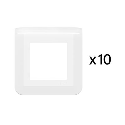 Plaques Mosaic 2 modules finition blanche par 10 - LEGRAND