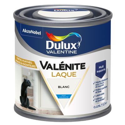 Laque Acrylique Blanc MAT 125 mLVALENITE - DULUX VALENTINE