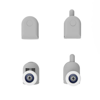 Roulettes simples chromées haut et bas porte de douche 6 mm - OCEA