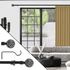 Kit tringle à rideaux extensible en métal de 1.20 à 2.10 m diam 16 à 19 mm Finition Noir - MOBOIS
