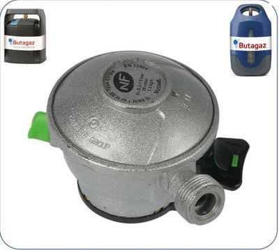 Détendeur gaz butane Quick-on Ø27 pour bouteilles 6 kg / 10 kg Cube et Viseo HOME-GAZ