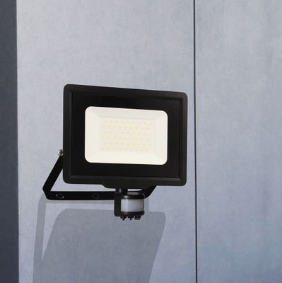 Projecteur extérieur LED détecteur de mouvements Kali noir IP44 4250 lumens blanc neutre - ARLUX