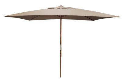 Parasol droit 3x2 m taupe en eucalyptus  LOISIRLOISIRS Livraison à domicile incluse