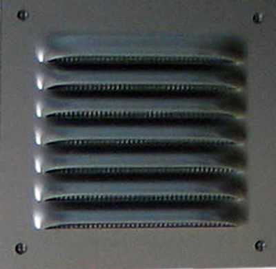 Grille d'aération en métal aluminium 190 x 100 mm avec moustiquaire AUTOGYRE