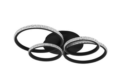 Plafonnier LED Cires noir 3400 lumens blanc neutre - REALITY