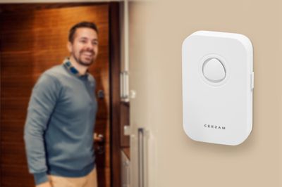 Sonnette sans fil 100m à pile Blanc - CEEZAM