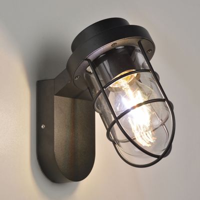 Applique extérieur E27 Lacanau noir IP44 40W - COREP