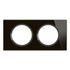Plaque de finition 2 postes Verre onyx noir - Céliane LEGRAND