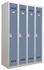Vestiaire monobloc industrie propre 4 colonnes perle/bleu 180 x 120 x 50 - SNOR