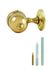 Naissance laiton massif poli verni pour corde diamètre 32 mm CHAPUIS