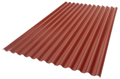 Plaque thermoplastique rigide petites ondes rouge Ecolina 1200 x 1104 mm RENOLIT