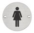 Plaque signalétique à visser Wc femme diamètre 76 mm THIRARD
