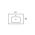 Plan vasque de salle de bains New Onix L60 x H19 x P46 cm céramique blanc