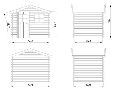 ABRI BOIS DANI 3,1M2Livraison à domicile incluse