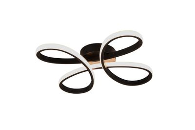 Plafonnier FLY noir LED 22W 2600 lumens blanc neutre - TRIO