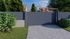 Portail coulissant Balthazar alu réversible 3m50 x 1m51 gris COFRECO