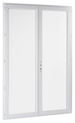 Porte-fenêtre PVC 2 vantaux hauteur 215 x largeur 120 cm