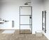 Paroi de douche à l'italienne 90x205 cm profilé noir verre transparent 6 mm Indus - OCEA