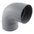 Coude PVC évacuation 87° femelle/femelle Ø125 - FITT