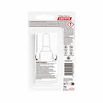 Colle de réparation Super Glue-3 Control Multi-matériaux liquide tube 3 g - LOCTITE