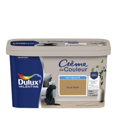 Peinture Crème De Couleur Mat Ocre Doré 2,5 L - DULUX VALENTINE
