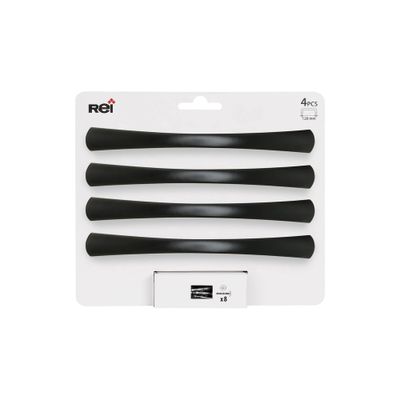 Poignée de meuble arc aluminium noir mat entraxe 128 mm par 4 REI