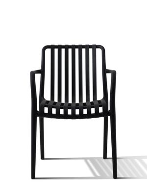 Fauteuil de jardin Bari noir en polypropylène BOCARNEA