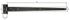Penture anglaise 600 mm noir ALBERTS