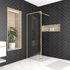 Paroi de douche latérale fixe 80x200 cm profilé or verre transparent 6 mm Golden Edge - AURLANE