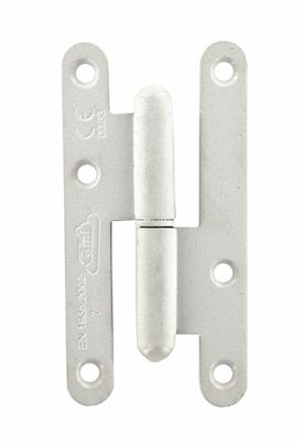 Paumelle de Paris bout rond blanche 110 x 55 mm droite CIME
