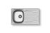 Evier de cuisine inox gris 86x50 cm 1 bac 1 egouttoir Sparta - NORD INOX