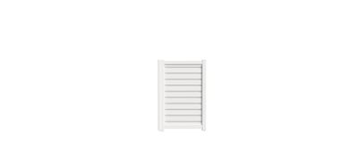 Portillon battant aluminium ALIZEE l.1,00 x H.1,71 m blanc  - PREFALU