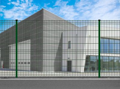 Panneau de grillage rigide Hybrid L.2,50 x H.1,22 m vert FERRO BULLONI