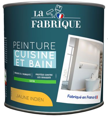 Peinture Cuisine & Bain Jaune Indien satin 0,5 L - LA FABRIQUE