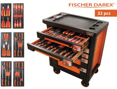 Servante équipée de 32 outils FISCHER DAREX