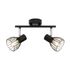 Réglette 2 spots intérieure E14 2x40W BLACKY BRILLIANT