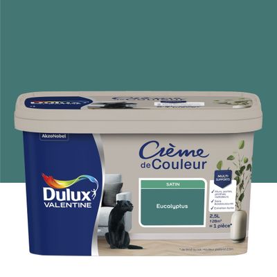 Peinture Crème de Couleur Eucalyptus satin 2,5 L - DULUX VALENTINE