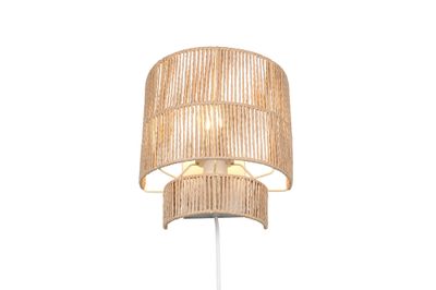 Applique murale SATNA papier tressé naturel E27 25W - CASALUM