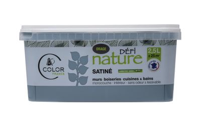 Peinture naturelle murale Orage satin 2,5 L - DEFI NATURE
