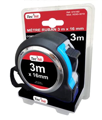 Mètre ruban à blocage 8 m - JP OUTILLAGE