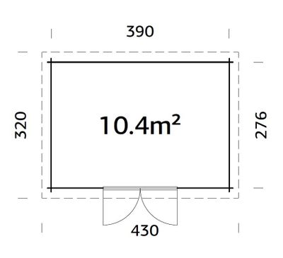 Abri de jardin bois Lola2 Naturel 10,4m2 Livraison à domicile incluse