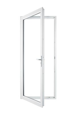 Porte-fenêtre PVC blanc 1 vantail tirant gauche H.205 x l.80 cm CLOSY