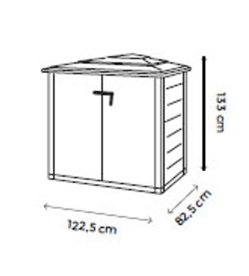 Coffre de jardin en résine 1 005 litres 1,15 m², Livraison à domicile incluse - HABRITA