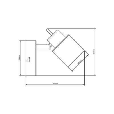 Spot mural GU10 10W aluminium - Andres BRILLIANT